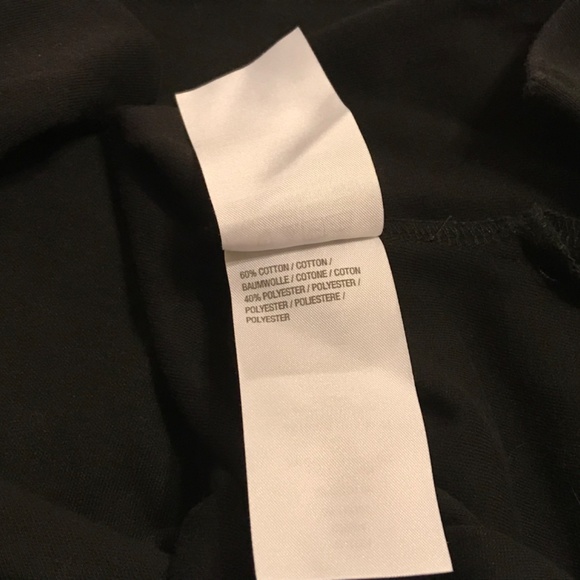 QF black 3/4 sleeve shirt embellished with rhinestones (2X) - Picture 7 of 7